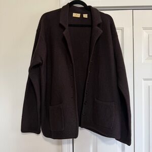 Limited America Vintage Wool Chocolate Brown Button Down Jacket Size XL